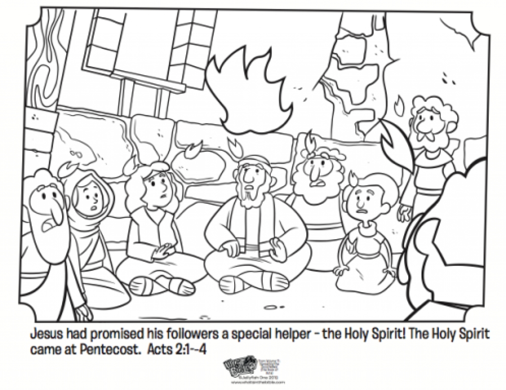 1024x789 Peter Preaching At Pentecost Coloring Pages