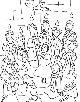 333x425 Holy Spirit Coloring Pages Print Descent Of The Holy Spirit