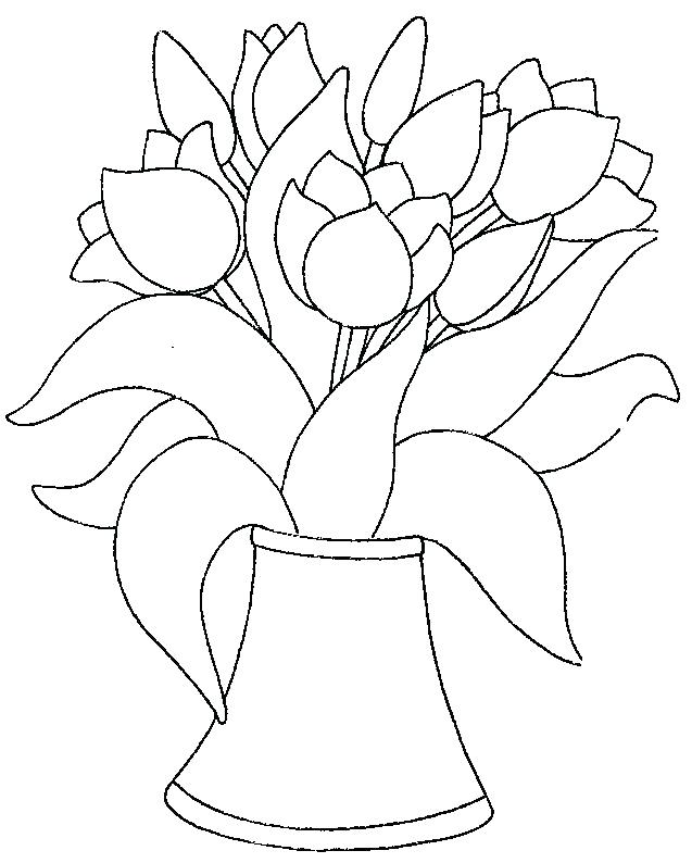 637x794 Free Printable Tulips Coloring Pages Drawn Tulip Book Simple