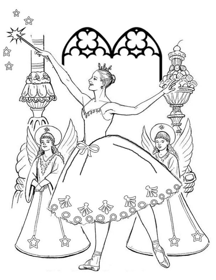 736x952 Sugar Plum Fairy Nutcracker Coloring Page Coloring Pages