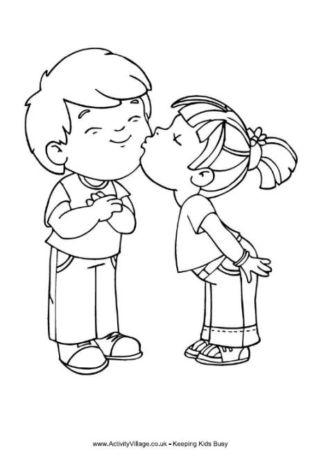 460x657 Kiss Colouring Page Picture Kiss And Free Printable