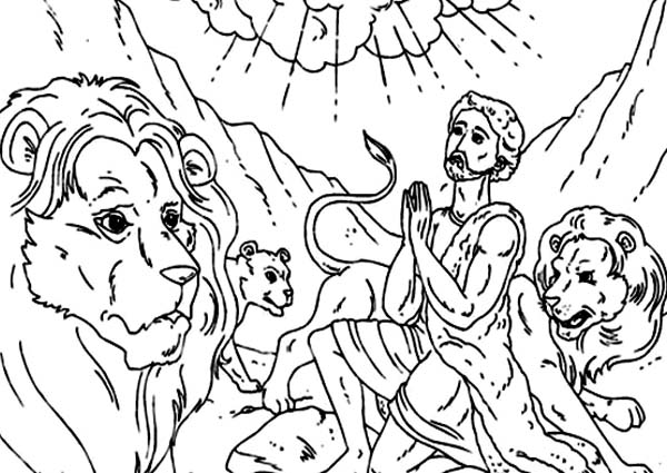 Daniel Praying In Daniel And The Lions Den Coloring Page 600x425 Daniel Praying In Daniel And The Lions Den Coloring Page