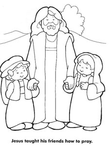 Jesus And Children Coloring Page Free 224x300 Jesus And Children Coloring Page Free