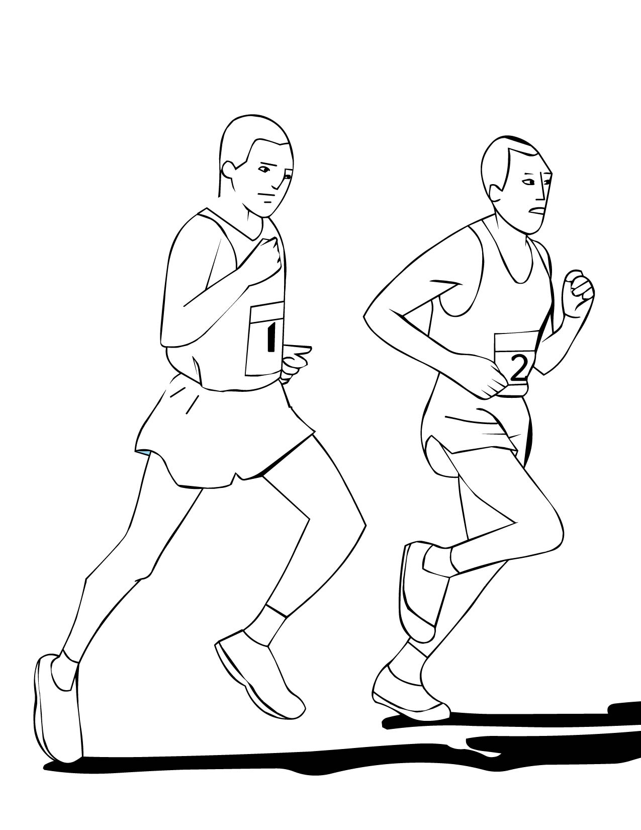 1275x1650 Running Coloring Pages