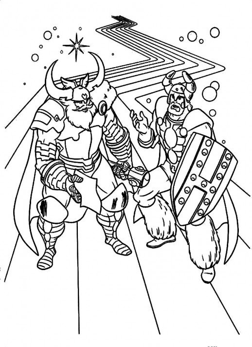 Odin And His Guard Talking About Thor And Loki Coloring Pages 518x713 Odin And His Guard Talking About Thor And Loki Coloring Pages
