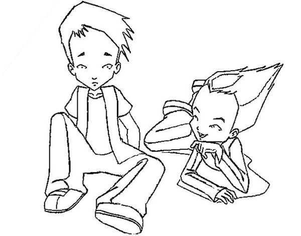 Code Lyoko Paul And Ulrich Talking Coloring Pages Batch Coloring 600x471 Code Lyoko Paul And Ulrich Talking Coloring Pages Batch Coloring