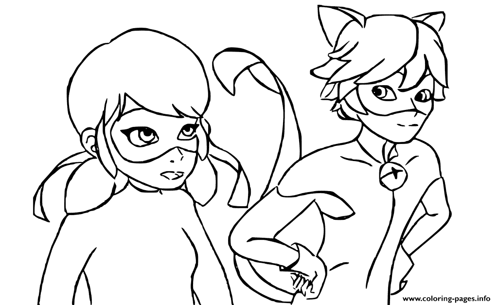 Cat Noir And Ladybug In Costumes Together Coloring Page Ladybug 1024x627 Cat Noir And Ladybug In Costumes Together Coloring Page Ladybug