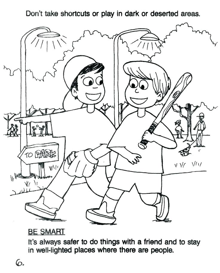 736x910 Safety Coloring Pages Safety Coloring Pages Stranger Safety