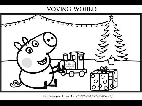 Peppa Pig George Christmas Coloring Book Pages Kids Fun Art 480x360 Peppa Pig George Christmas Coloring Book Pages Kids Fun Art