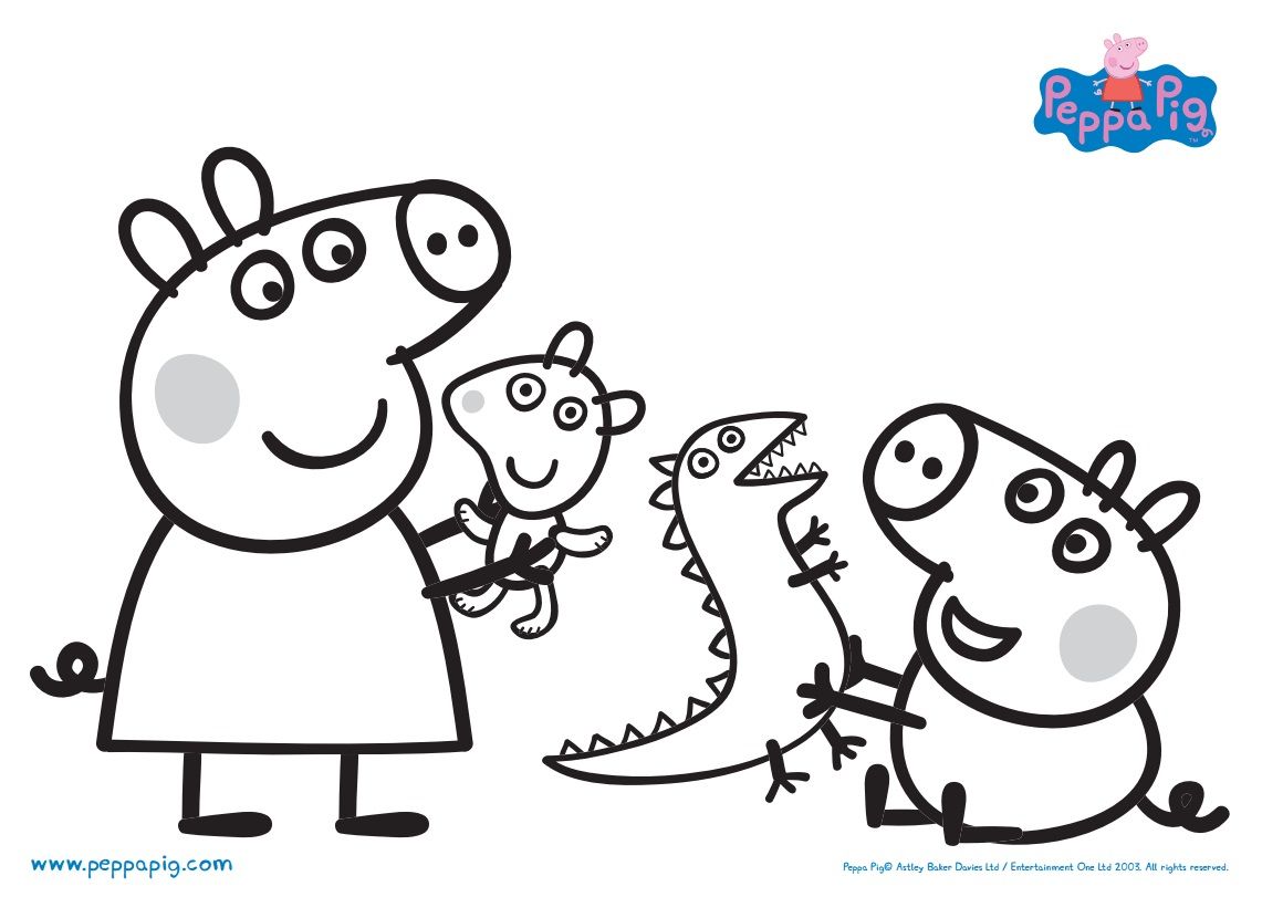 1141x811 Peppa Pig Coloring Pages Let's Color! Free
