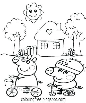 334x400 Peppa Pig Coloring Book And Pig Coloring Pages In Addition