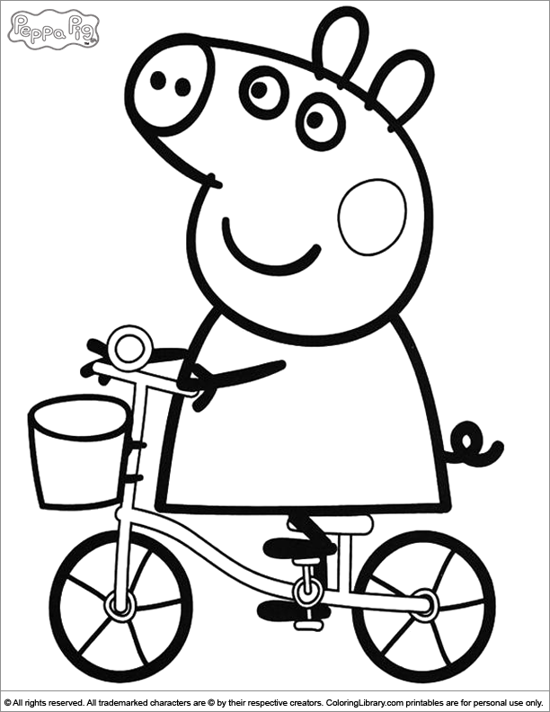 612x792 Peppa Pig Coloring Pages In The Coloring Library Coloring Pages