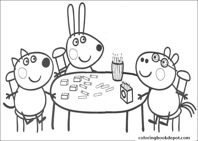 794x567 Kids Peppa Pig Colouring Pages Kids Printable9827 Coloring Pages