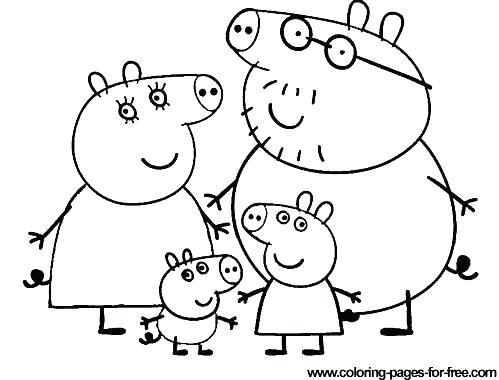 499x380 Peppa Pig Coloring Pages With Pig Coloring Pages Pig Color Pages