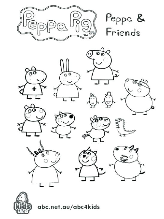 547x730 Peppa Pig Coloring Pages Pdf Pig And Friends In Free Preschool