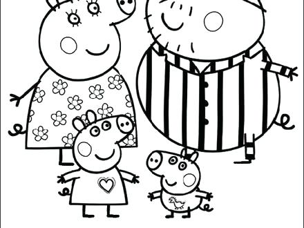 440x330 Peppa Pig Coloring Pages Pig Cartoon Free Color Pages For Kids