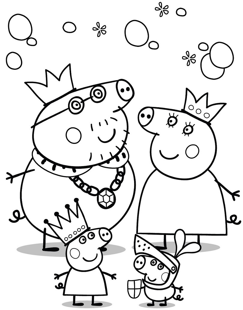 Peppa Pig Coloring Pages 810x1032 Peppa Pig Coloring Pages