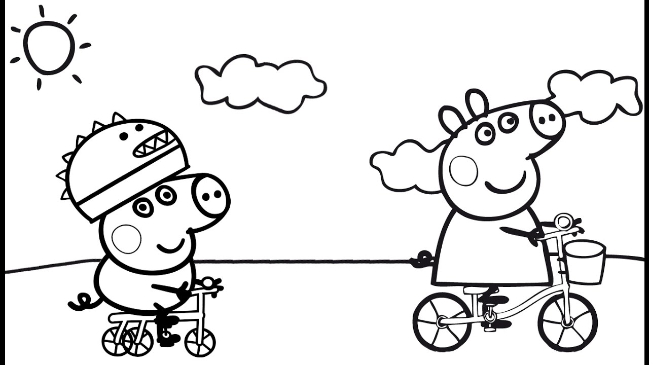 Peppa Pig Coloring Pages Peppa Pigs Family Coloring Page 1280x720 Peppa Pig Coloring Pages Peppa Pigs Family Coloring Page