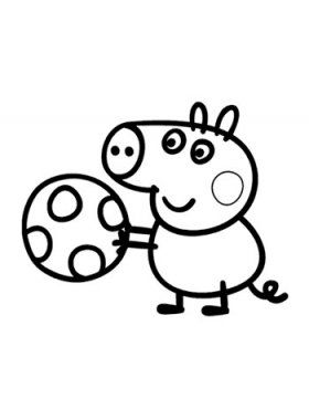 Peppa Pig George Ball Wall Decal Kennedy Projects 280x380 Peppa Pig George Ball Wall Decal Kennedy Projects