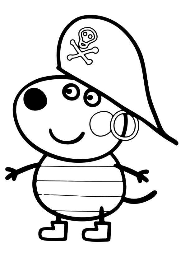 Peppa Pig Coloring Pages Danny Dog 595x842 Peppa Pig Coloring Pages Danny Dog
