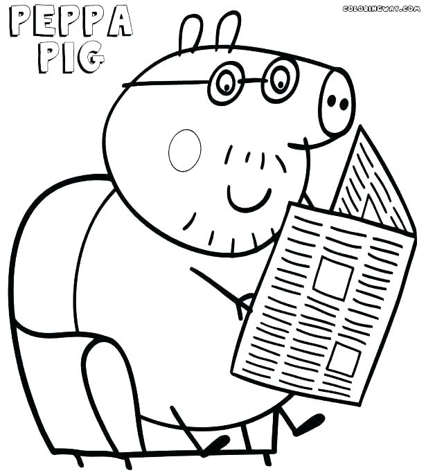615x686 Peppa Pig Colouring Pages To Print Pig Printable Coloring Pages