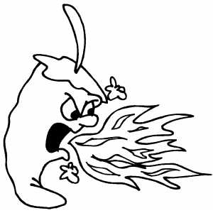 Hot Chili Pepper Coloring Page 300x300 Hot Chili Pepper Coloring Page
