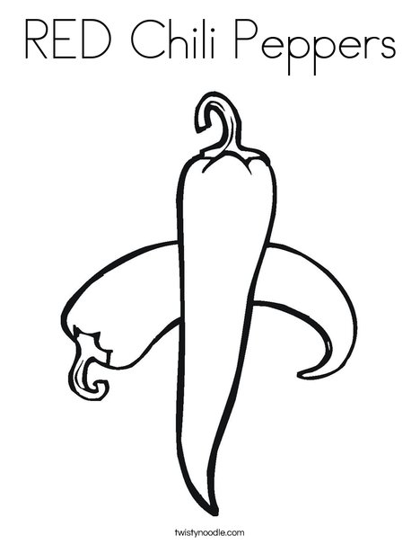 Red Chili Peppers Coloring Page 468x605 Red Chili Peppers Coloring Page