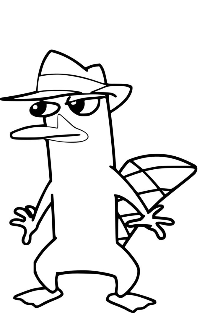 755x1059 Perry The Platypus Drawing Engaging Perry The Platypus Coloring