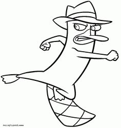 236x250 Disney Perry The Platypus In Online Phineas And Ferb Coloring