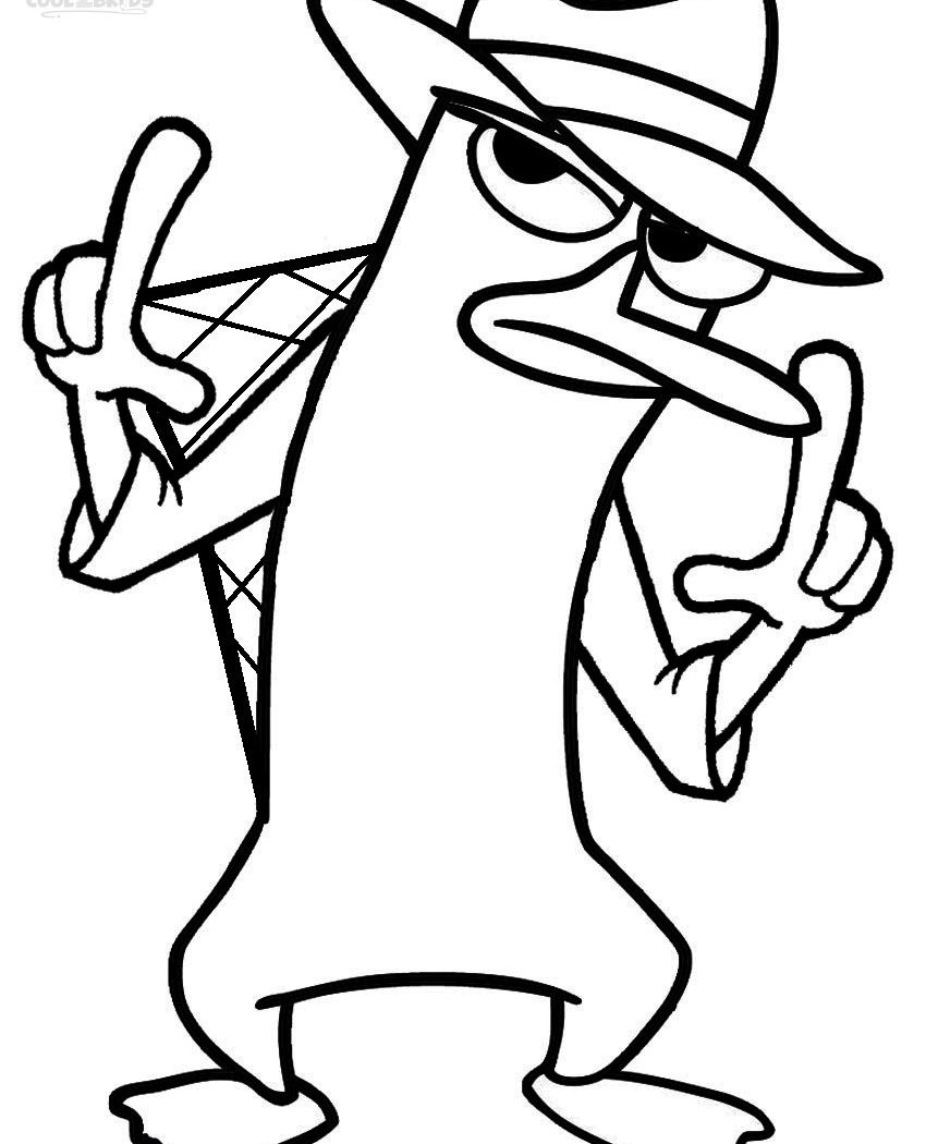850x1050 Excellent Platypus Coloring Pages Free Printable Animals Phineas