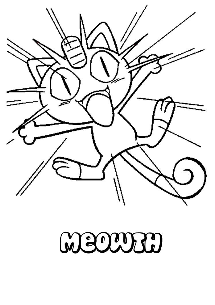 749x1060 Meowth Pokemon Coloring Page. More Pokemon Coloring Sheets