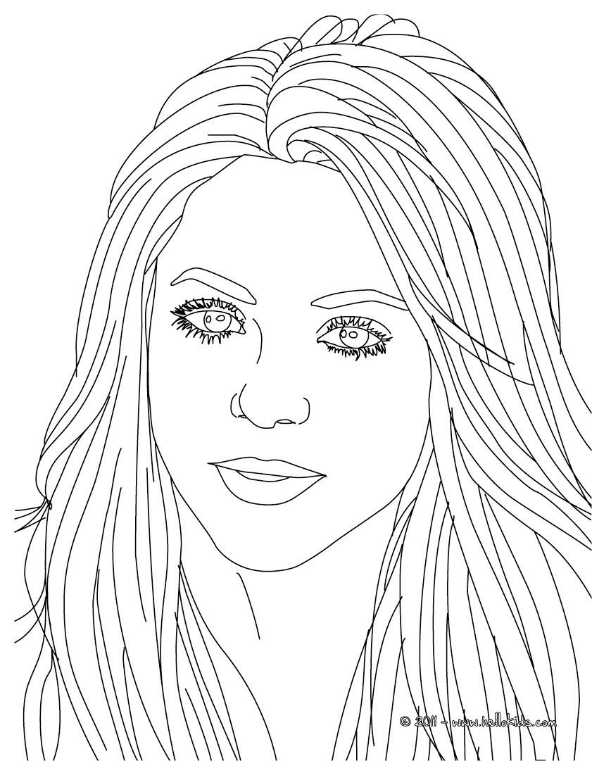 Beautiful Shakira Songwriter Coloring Page. More Famous People 841x1081 Beautiful Shakira Songwriter Coloring Page. More Famous People