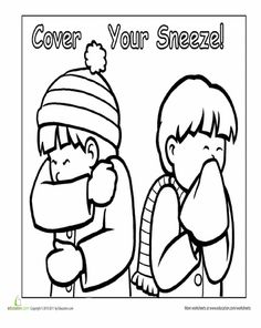 236x296 Free Printable Coloring Page To Teach Kids About Hygiene Germs