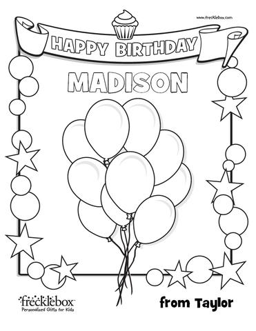 371x480 Personalized Birthday Coloring Pages Frecklebox