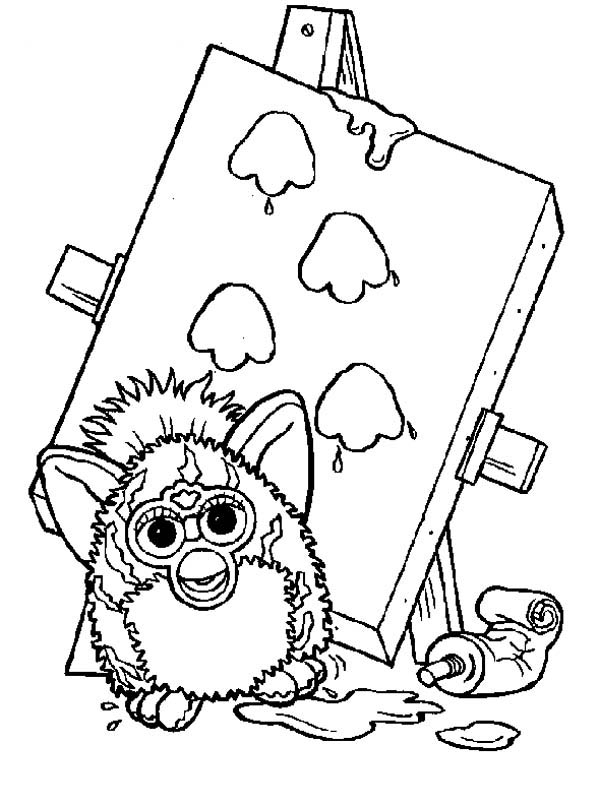 Furby The Famous Painter Coloring Pages Batch Coloring 600x806 Furby The Famous Painter Coloring Pages Batch Coloring