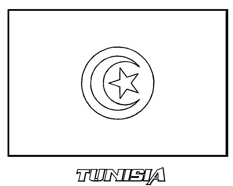 Tunisia Flag Coloring Page Amp Coloring Book 895x715 Tunisia Flag Coloring Page Amp Coloring Book
