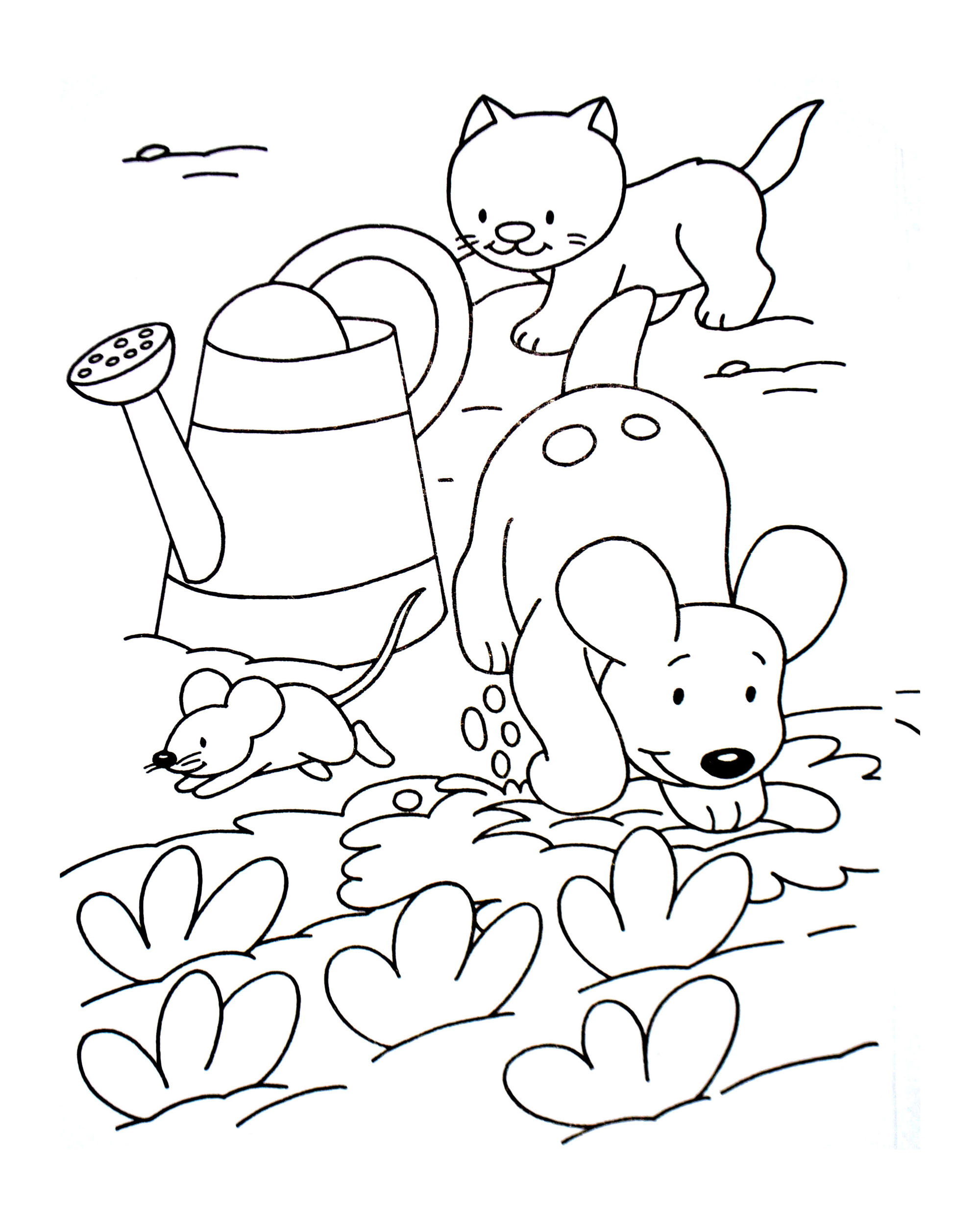Great Cat And Mouse Coloring Pages Dog Animals 2000x2504 Great Cat And Mouse Coloring Pages Dog Animals