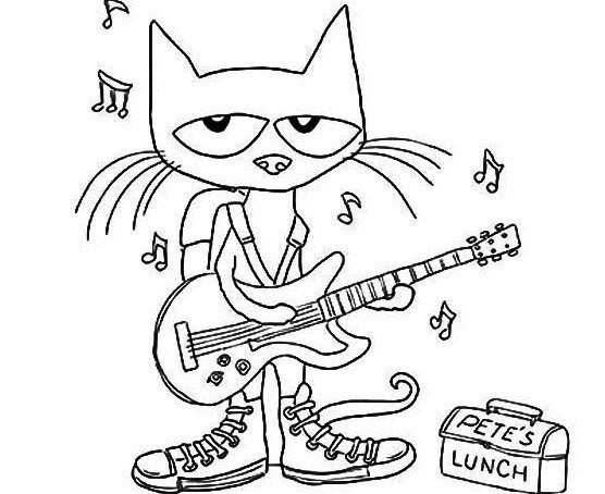 Pete The Cat Coloring Page