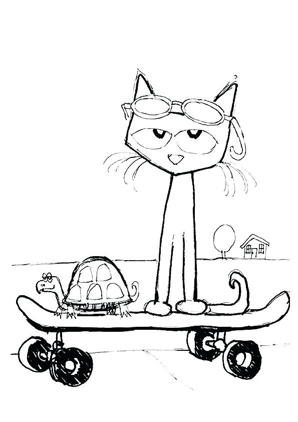 595x842 Pete The Cat Coloring Page For Click To See Printable Version