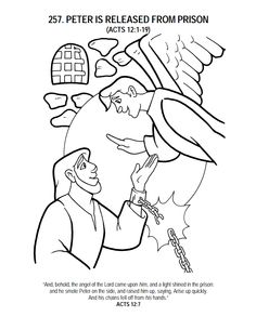 Peter Is Miraculously Released From Prison Coloring Page. This 236x305 Peter Is Miraculously Released From Prison Coloring Page. This