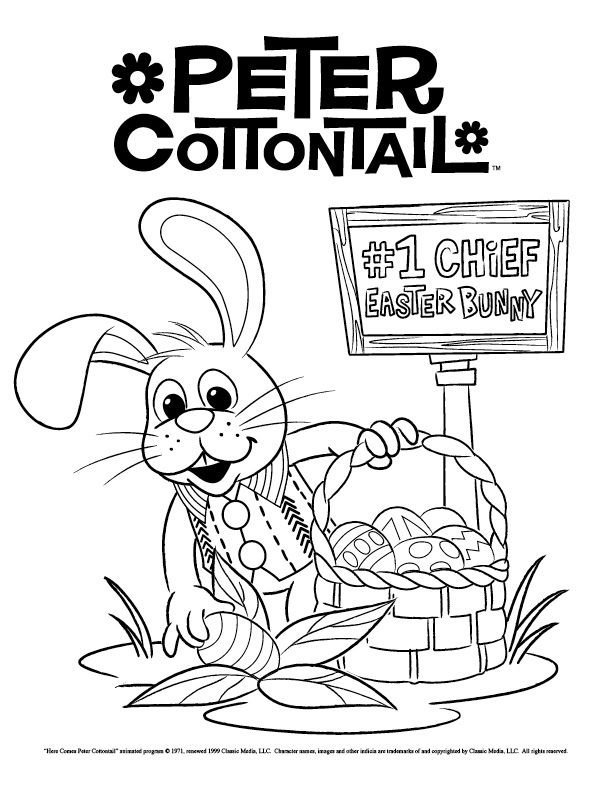 Peter Cottontail Easter Printable Coloring Sheets Patterns Art 612x792 Peter Cottontail Easter Printable Coloring Sheets Patterns Art