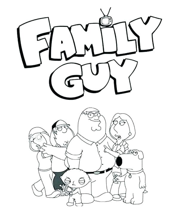 600x720 Peter Griffin Colouring Pages Coloring Of Families For Your Family