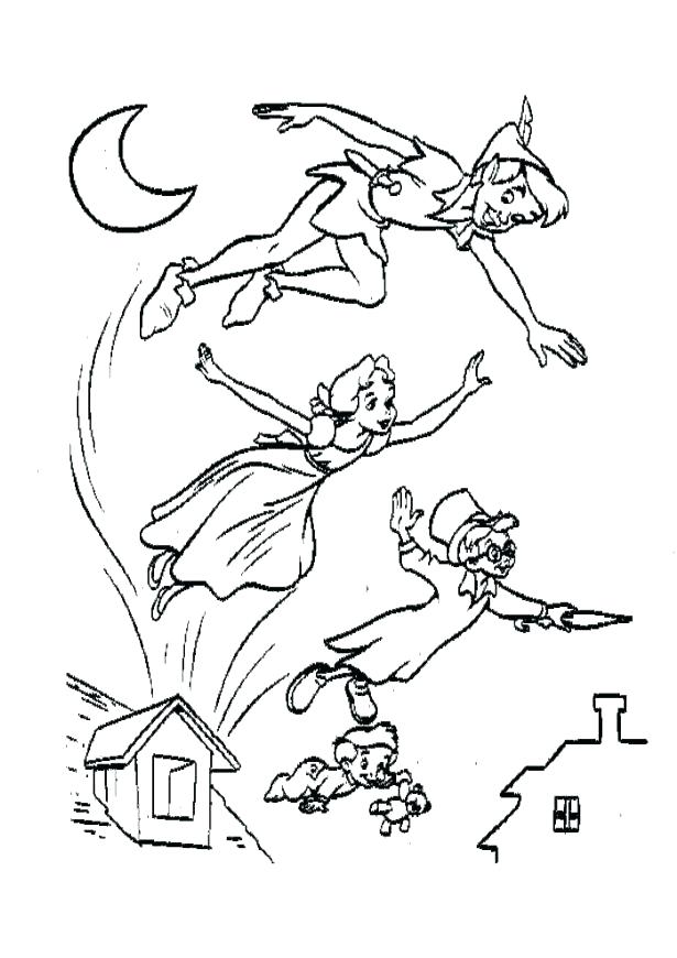 Peter Pan And Tinkerbell Coloring Pages at GetColorings.com | Free ...