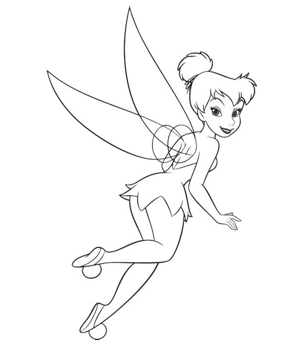 600x705 Peter Pan And Tinkerbell Coloring Pages