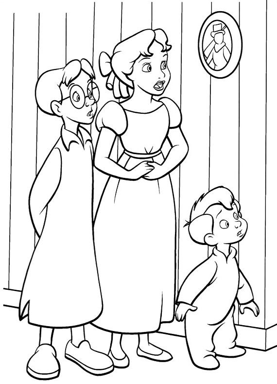 Peter Pan And Wendy Coloring Pages at GetColorings.com | Free printable ...