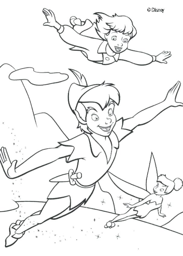 607x850 Peter Pan Coloring Page Peter Pan Catching Peter Pan And Coloring