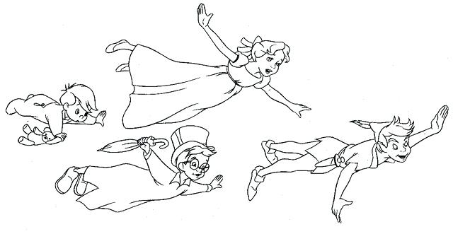 640x331 Peter Pan Coloring Pages Peter Pan Mermaids Colouring Pages Page