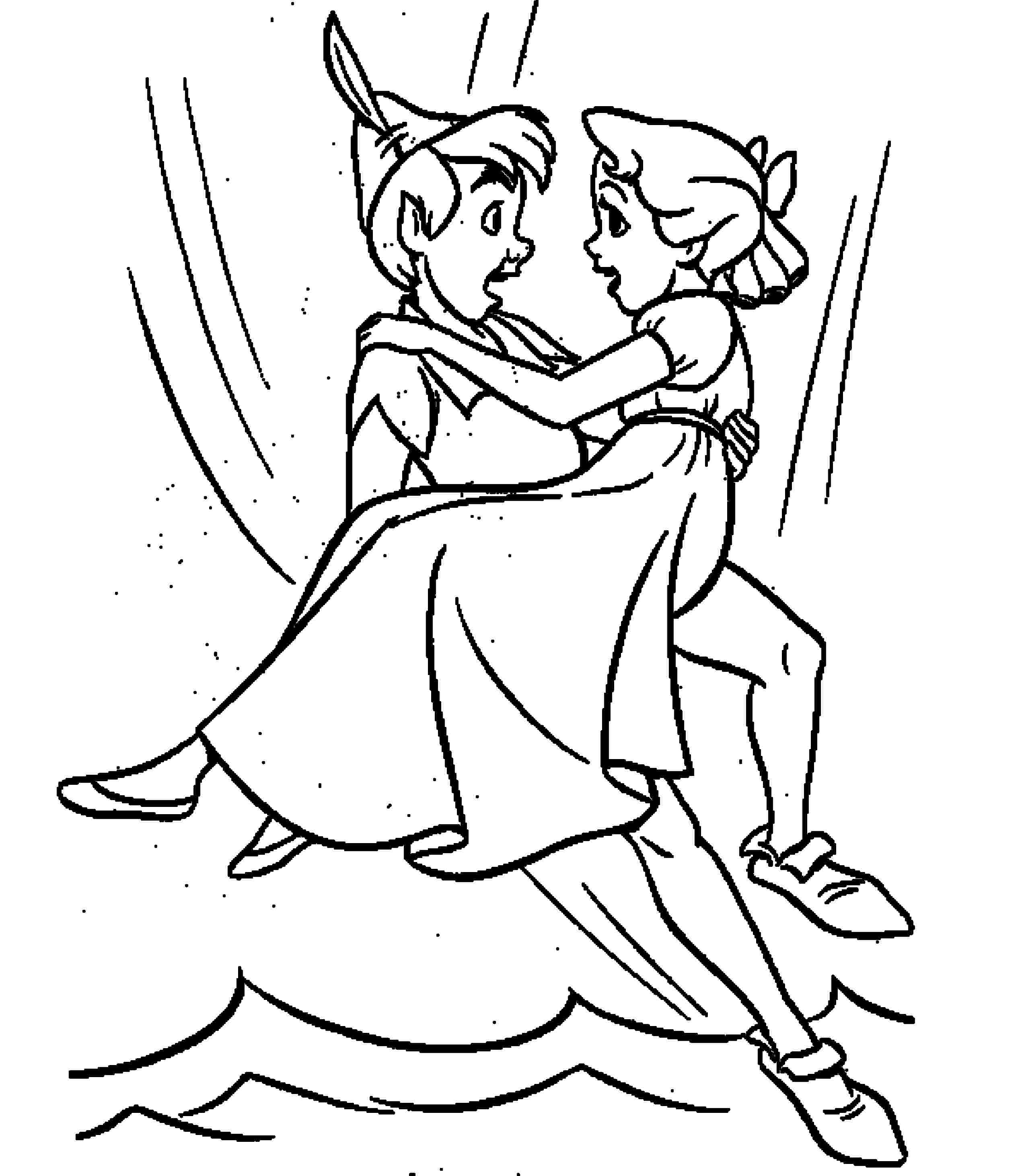 Peter Pan Wendy Coloring Pages 2551x2925 Peter Pan Wendy Coloring Pages