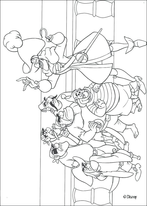 Captain Hook Coloring Pages Captain Hook Weapon Style Peter Pan 607x850 Captain Hook Coloring Pages Captain Hook Weapon Style Peter Pan