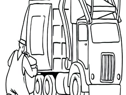 440x330 Top Rated Garbage Truck Coloring Page Images Trash Truck Coloring